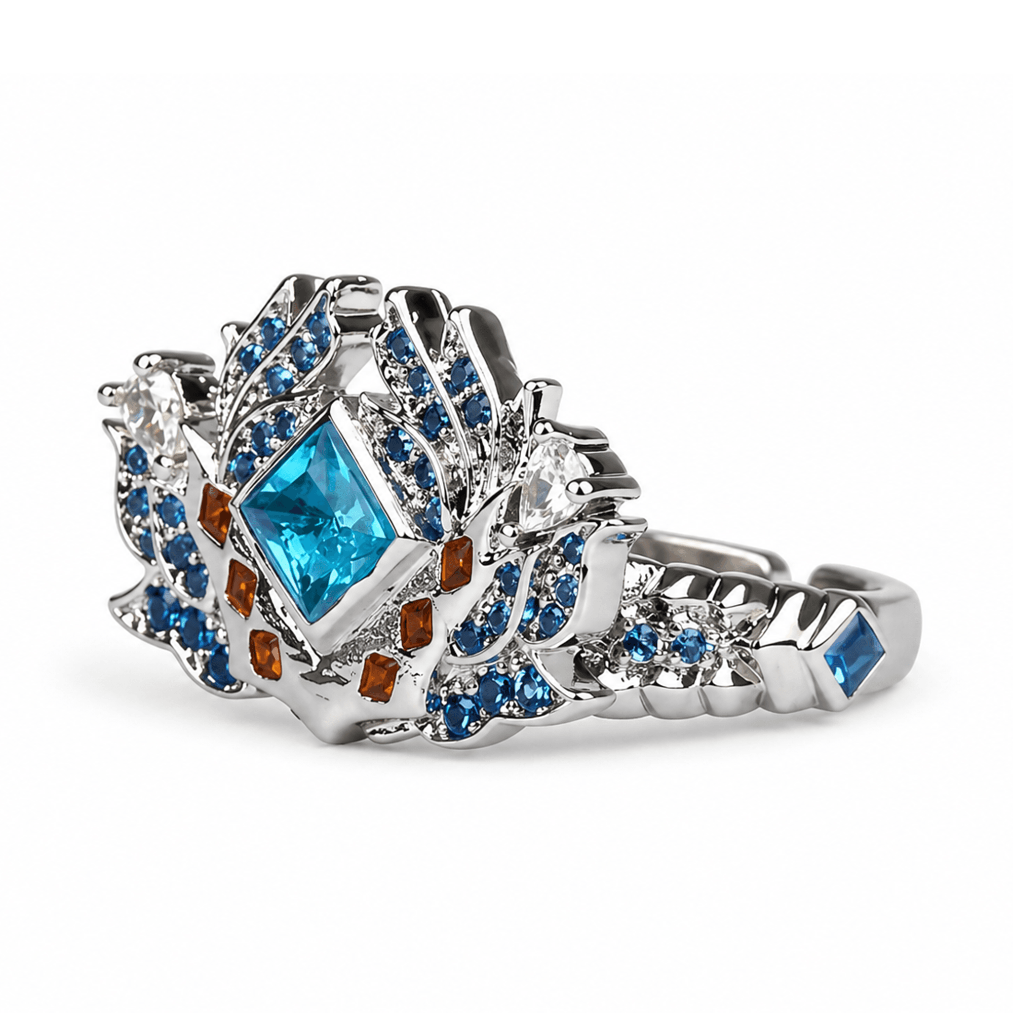 Sapphire | Adjustable Size | Metal | Gaming Ring | Monster Hunter thumbnail 3