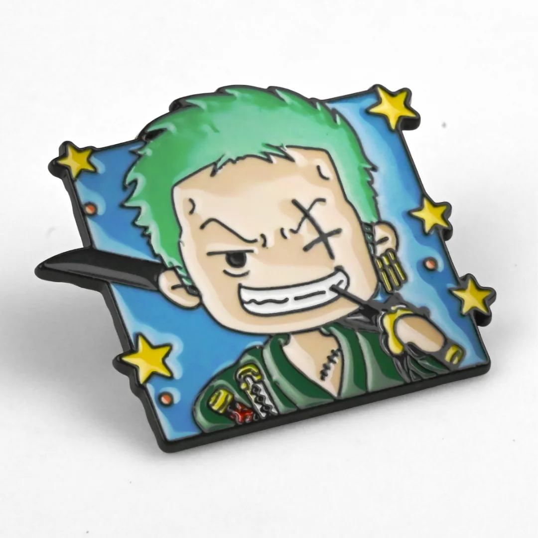 Roronoa Zoro | 6 cm | Metal | Anime Pin | One Piece image 1