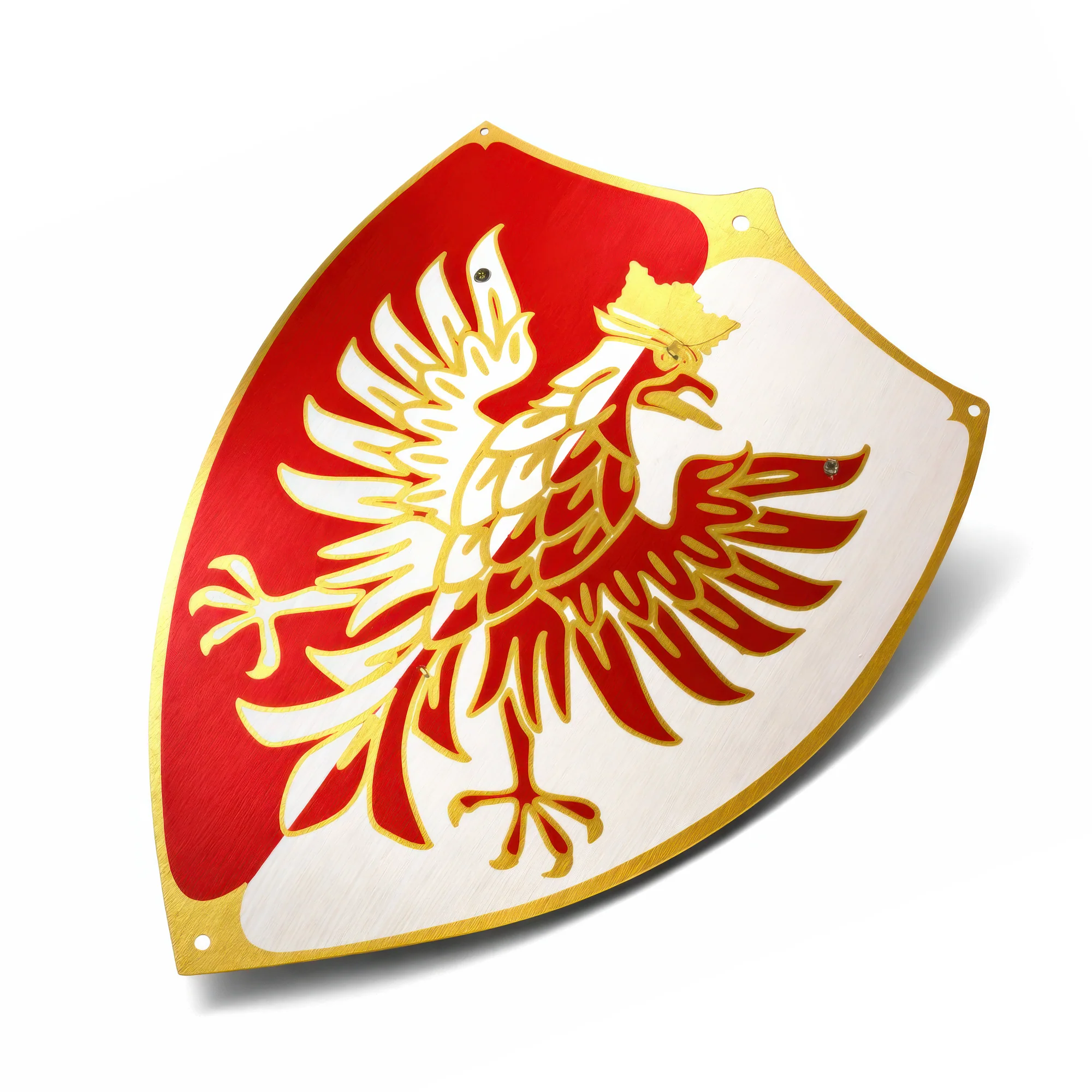 Red White Eagle | 30 cm | Wood | Wooden Toy Shield | Knight image 1
