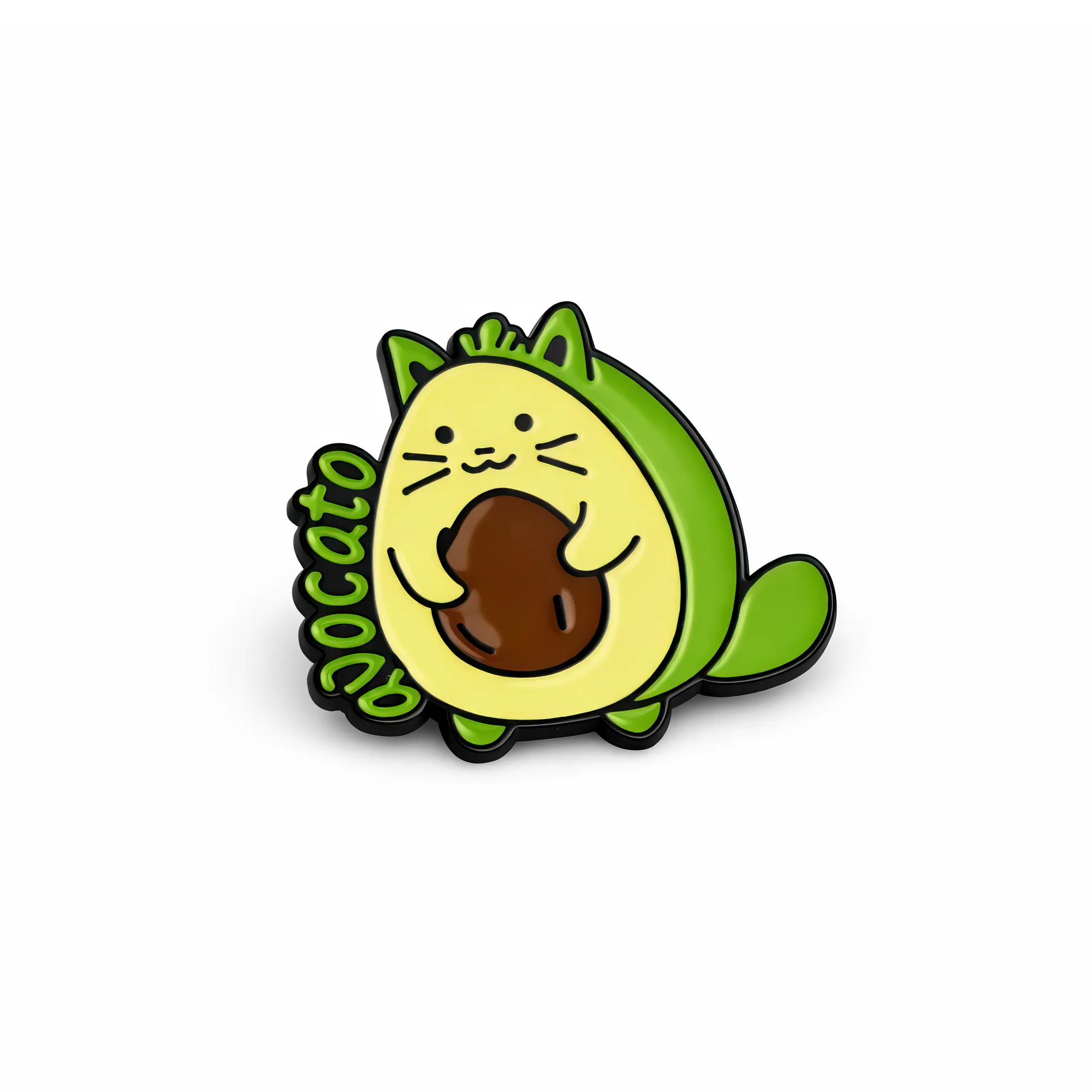 Avocado Cat | 3 cm | Metal | Pop Culture Pin | Avocato image 1
