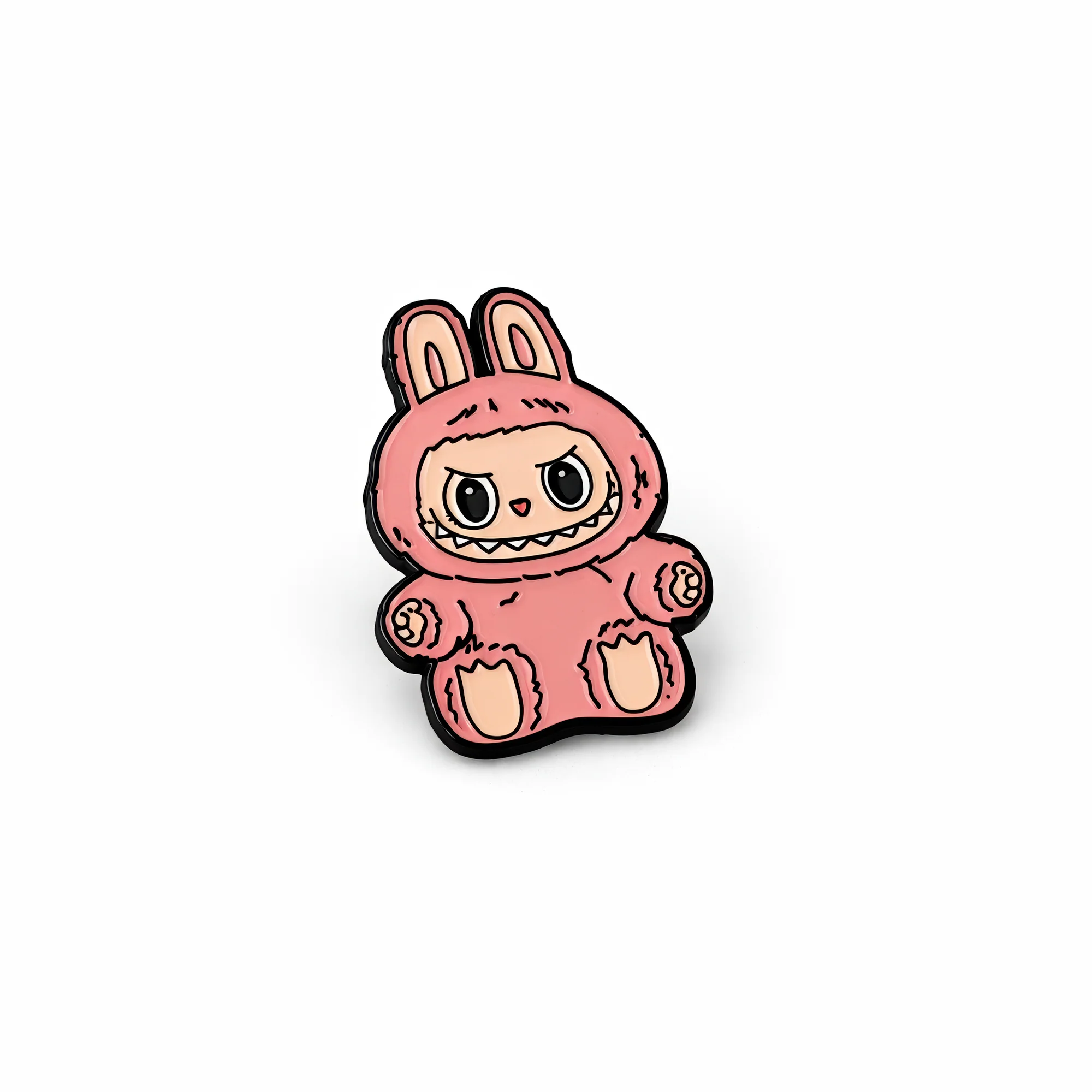 Pink | 4 cm | Metal | Pop Culture Pin | Labubu image 1