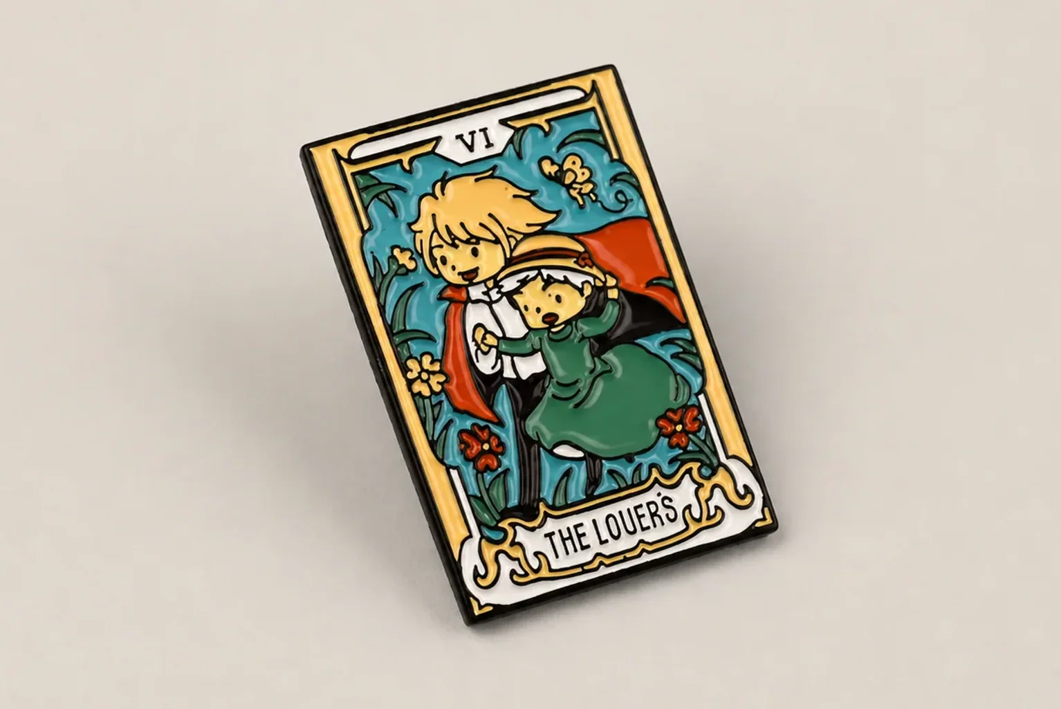 Lovers | 3 cm | Metal | Anime Pin | Howl's Moving Castle image 1