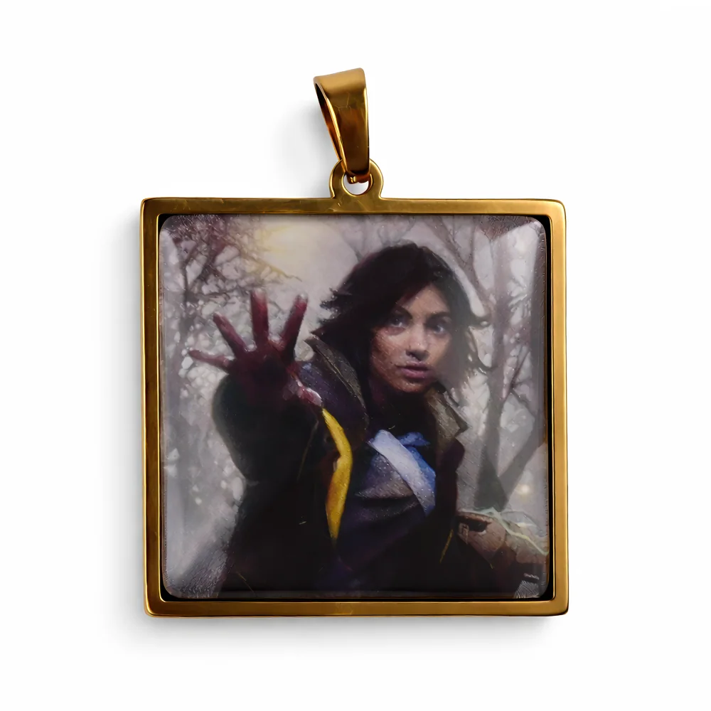 Sorceress | 4 cm | Metal Glass | Gaming Keychain | Magic The Gathering image 1