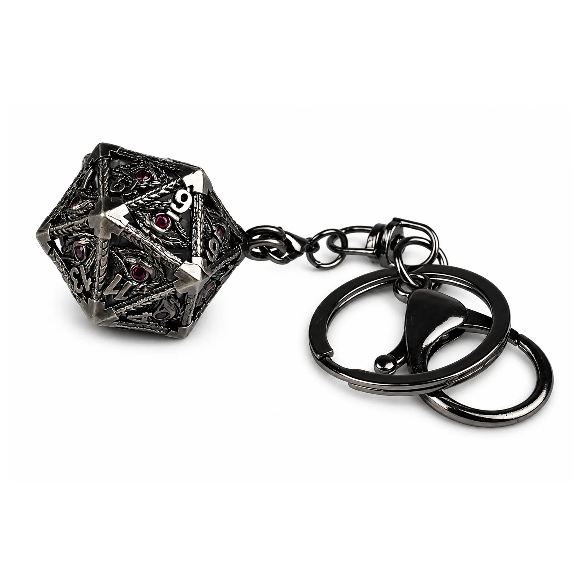 Container | 4 cm | Metal | Keychain Mini Dice | Dungeons and Dragons image 1