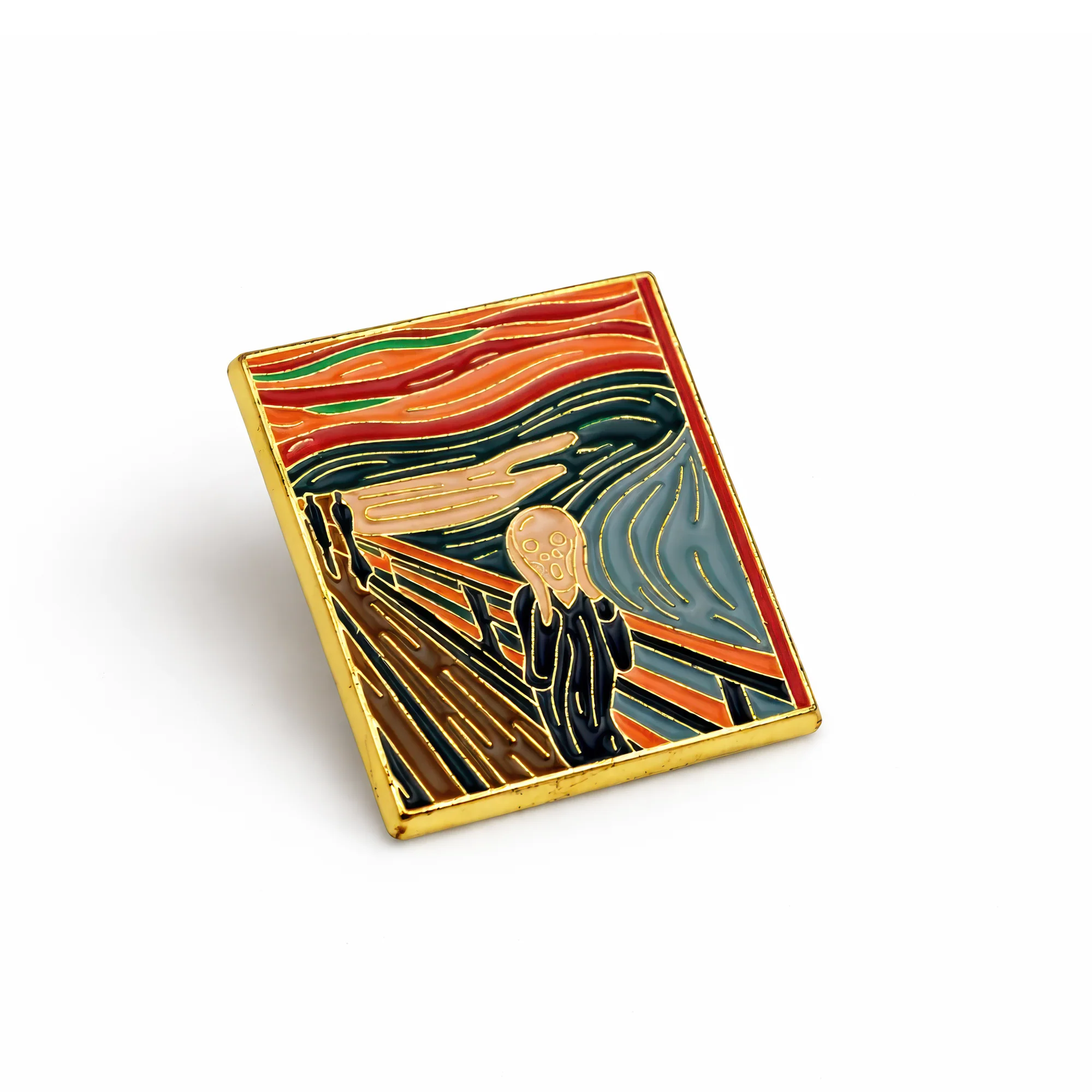 The Scream | 4 cm | Metal | Art Pin | Edvard Munch image 1