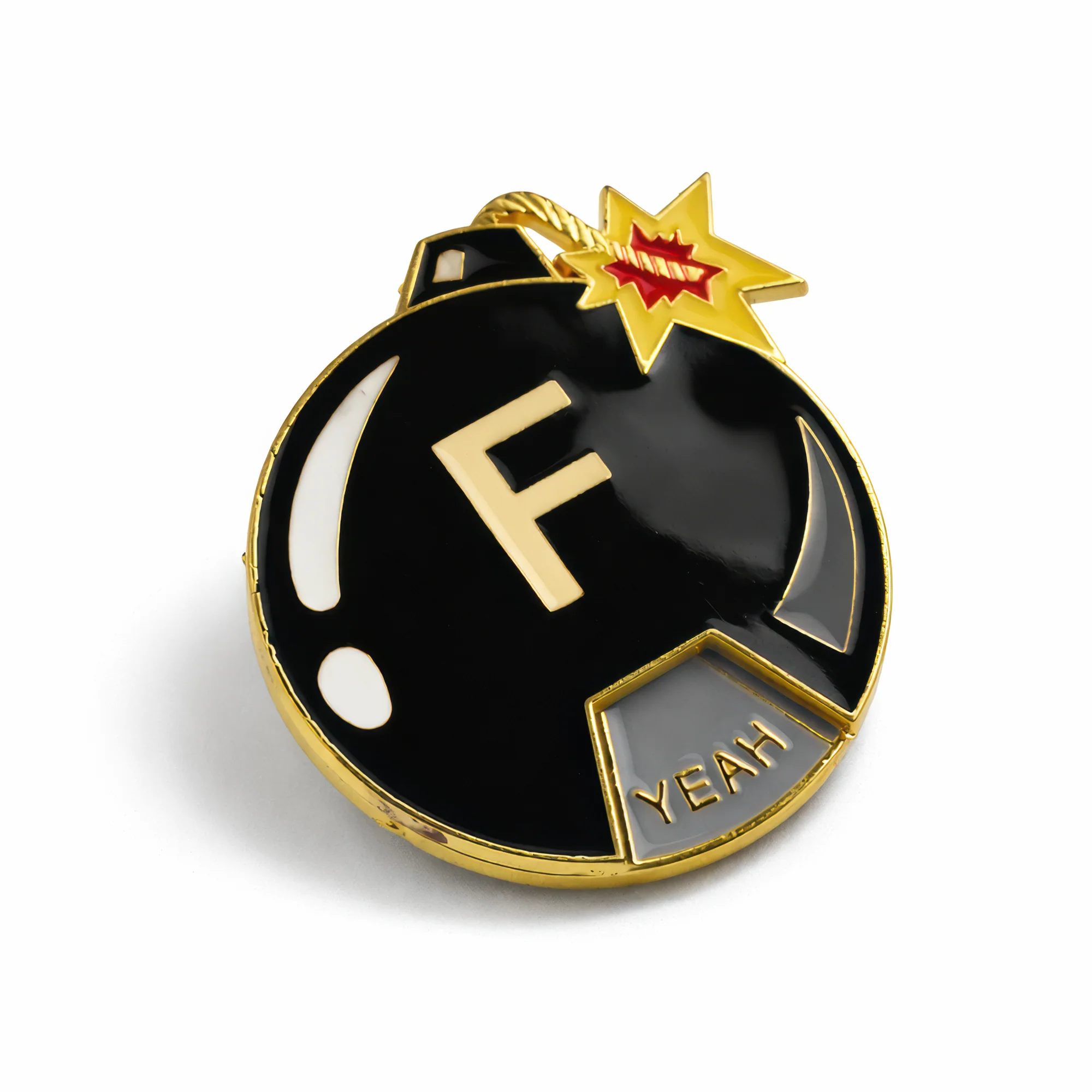 F Bomb | 4 cm | Metal | Pop Culture Pin | Original image 1