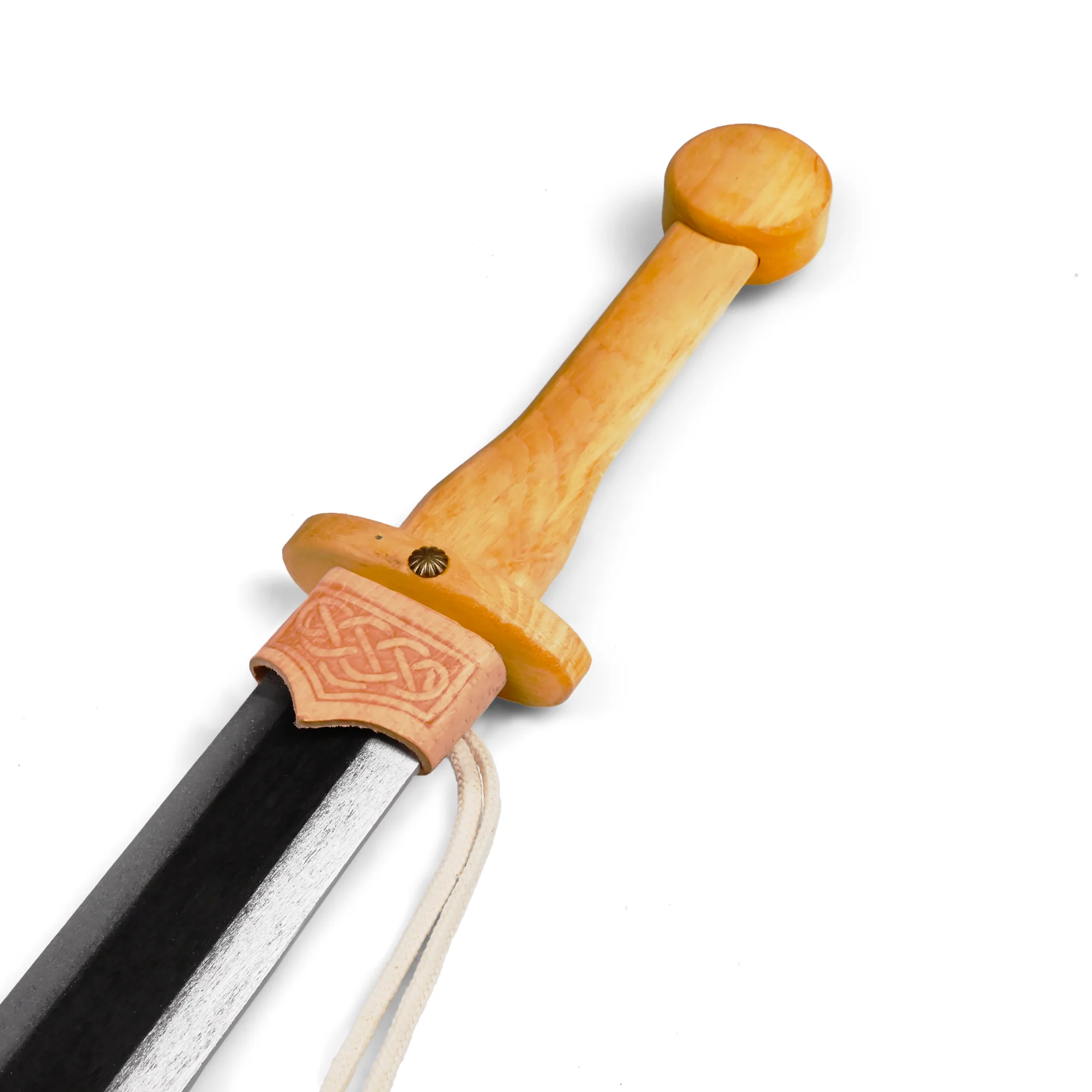 Gladius and Short Pendant | 65 cm | Wood Leather | Wooden Toy Sword | Gladiator image 1