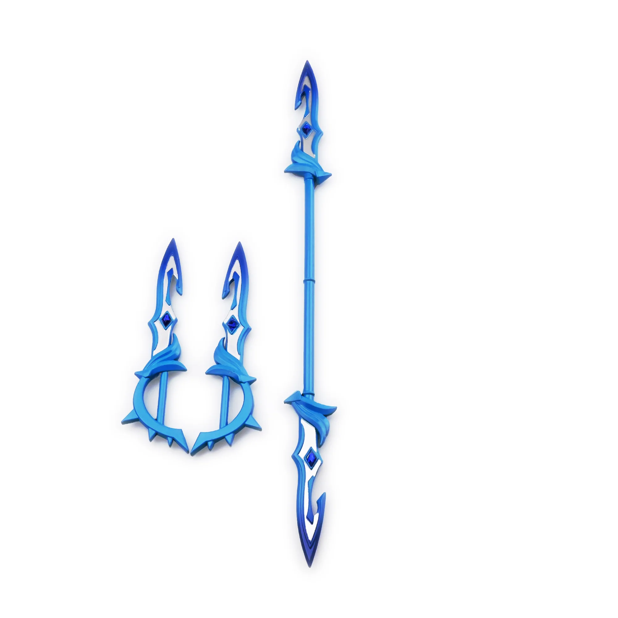 Blue Spear Set | 22 cm | Metal | Gaming Keychain | Genshin Impact image 1