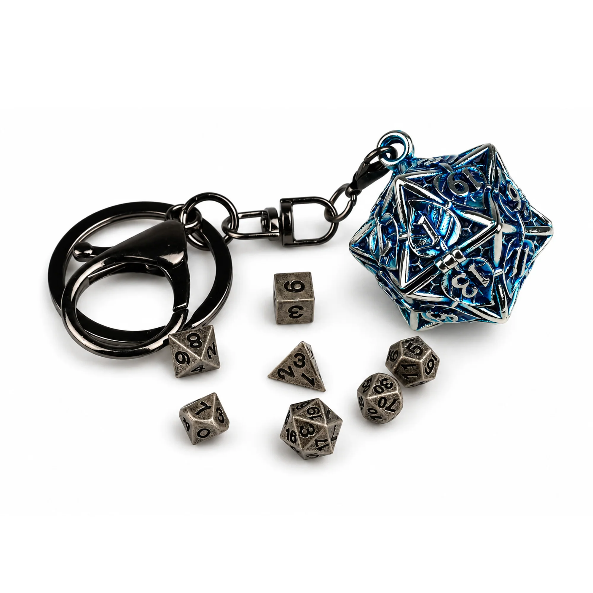 Frozen Leaf Of Lorien | 4 cm | Metal | Keychain Mini Dice | Lord Of The Rings image 1