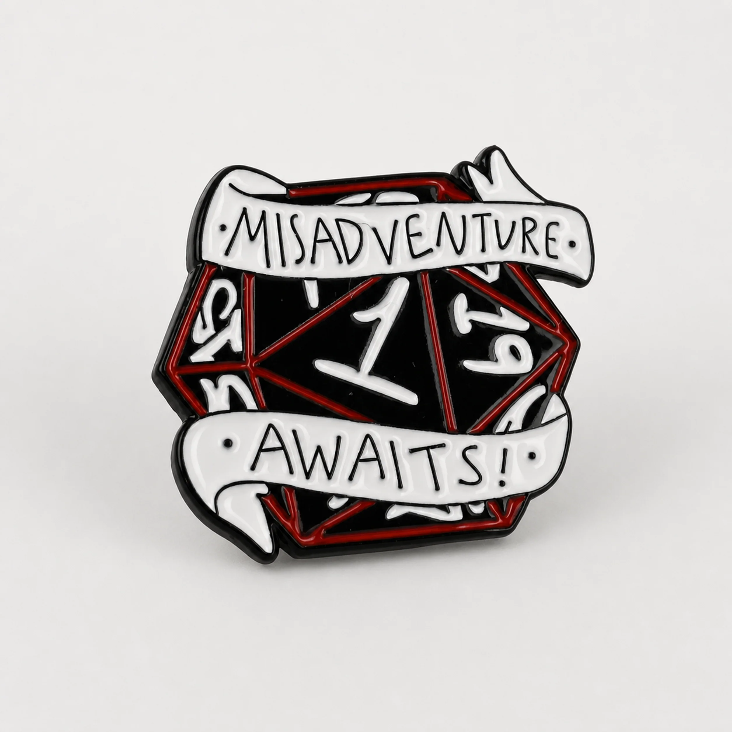 Roll 1 | 3 cm | Metal Emalia | Gaming Pin | Dungeons and Dragons image 1